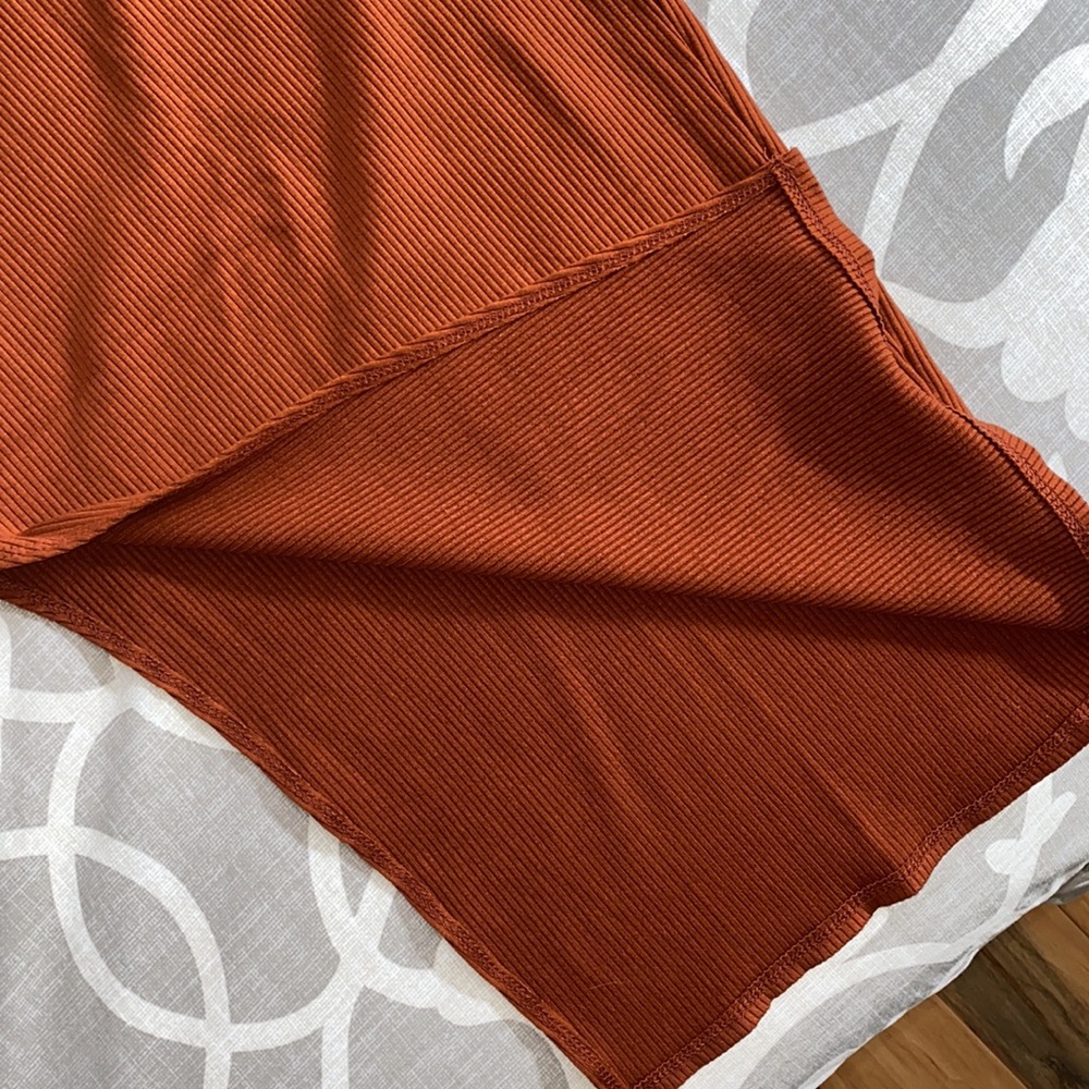Rust Orange Ribbed Two-Piece Set - image 8